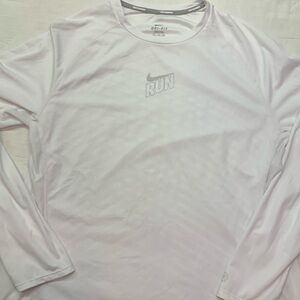 Men's Nike Run Dri-FIT Long Sleeve White Running T-Shirt XXL